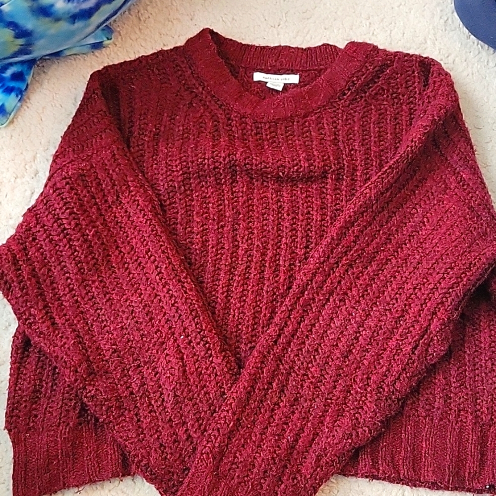 American Eagle Womens Sweater (4. 3 medium, 1 XS. 2 AE, 1 Areo, 1 Pink Rose)